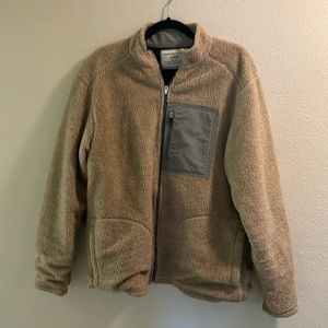 Old navy retro fleece natural cream jacket size large men’s